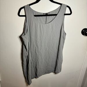 Eileen Fisher 100% Silk Asymetrical Tank Top